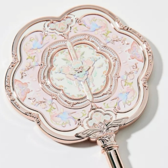 Flower Knows Other - Flower Knows Butterfly Cloud Hand Mirror Lotus Pink